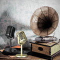 Desktop fake microphone simulation retro liftable old-fashioned microphone model photo studio photo decoration small props