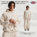 AR Men's Fall/Winter 430G Loose Fit Fleece-Lined Thermal Hoodie - Warmth