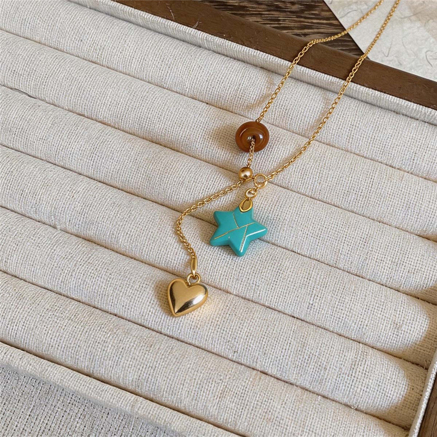 Korean Star Pendant Adjustable Necklace - view 6