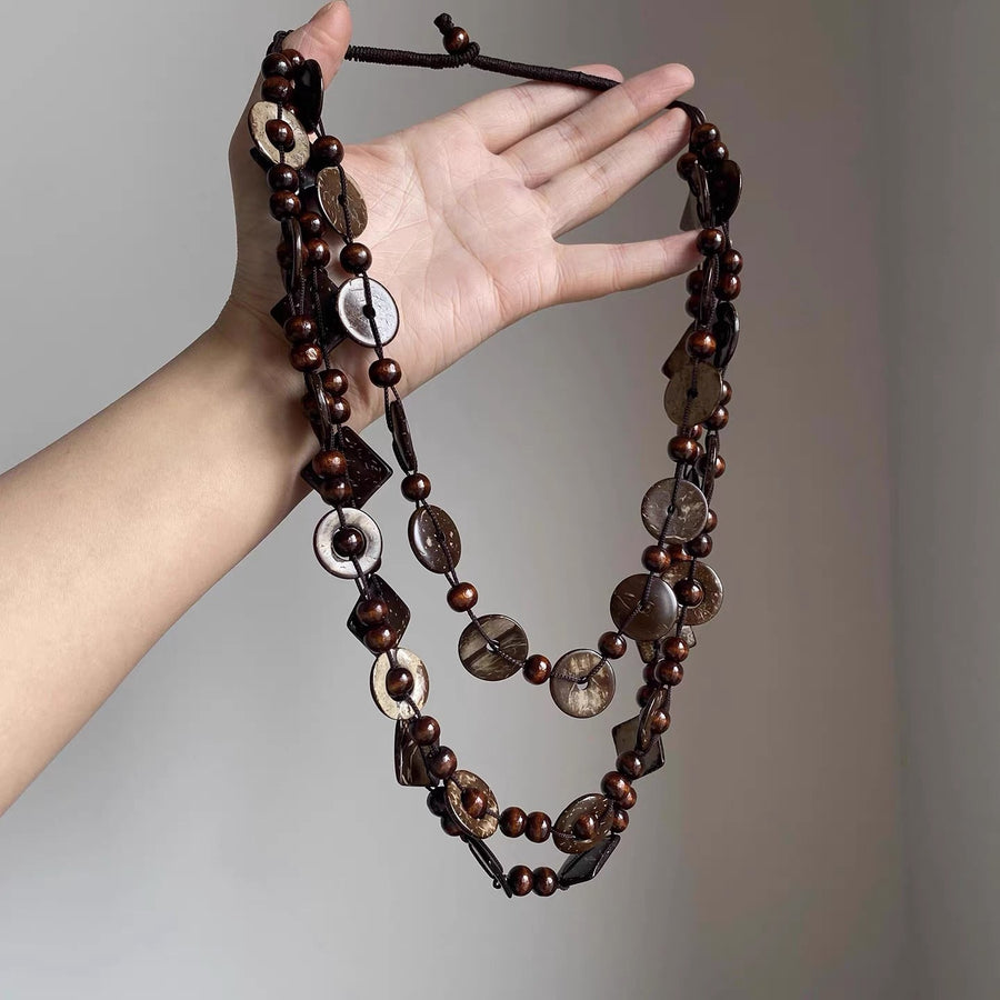 Bohemian Shell Beaded Necklace - view 3