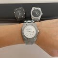 Export Cross-Border Hit Mens Watch Fashionable Formal Premium Waterproof Date Steel Band Quartz Watch Drop Ship