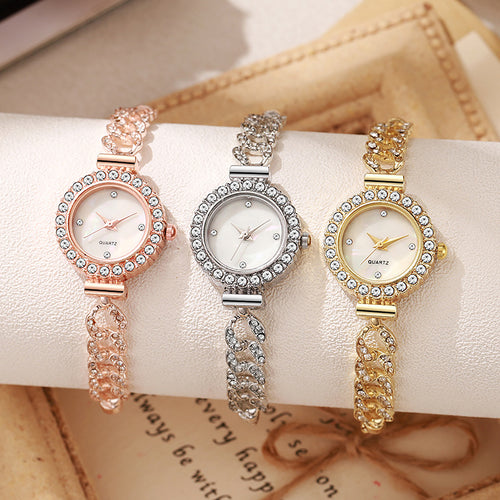 New Korean Version Twist Elegant Drawstring Design Compact Fashionable Women Student Middle-School Ladies Lazy Lounger Bracelet Women Watch