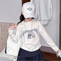 Girls' Bow Print Tee Bloomer Pants Two-Piece Set