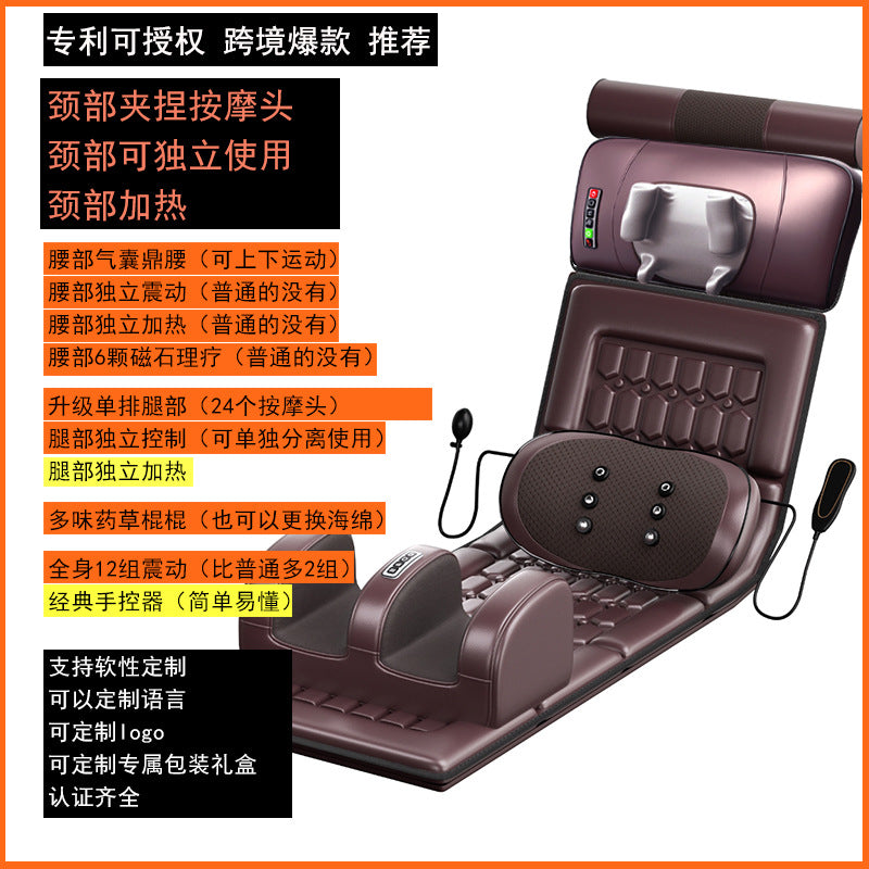 Heating Neck & Back Massage Pillow - Full Body Kneading