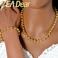 EU/US Import Accessory Statement Simple Fashionable Round Bead Clavicle Chain Hip-Hop Mixed Match Beaded Necklace Bracelet Set