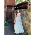 Gentle Vacation Style Camisole Flowing A-Line Fitted Dress