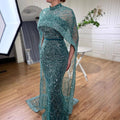 Heavy Beaded Train Evening Gown - Luxury Runway Gala Formal Dress Women
