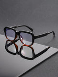 Tortoise Shell Anti-Blue Plano Glasses Frame New Western Stud Square Wear Jewelry Glasses Women Bare Face Versatile Frame