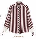 Office Versatile Striped Loose Shirt