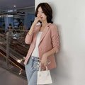 Women's Fall Professional Korean Long Sleeve Fitted Cropped Blazer 2026 - White
