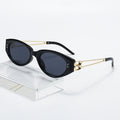 Western New Cat-Eye Sunglasses Metal Temple Women Premium UV-Proof Sunglasses Street Snap Sun-Proof Glasses