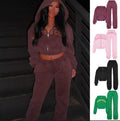 Casual High Waist Printed Pants 2-Piece Set