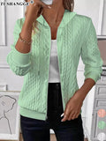 Women's Fall-Winter Knit Long Sleeve Hoodie + Jacket 2026 | Trendy Jacket - White