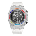 PINTIME / Item Time AliExpress Bestseller Set Colorful Crystal Multifunction Sports 6 Hand Quartz Watch Waterproof Men Watch