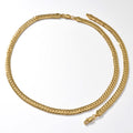 Overseas Fashionable Plated 18K Gold Cuban Chain Simple New Trendy Dubai Jewelry Set Necklace Bracelet Set 2-Piece Set