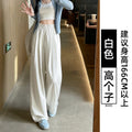 Summer Slimming Relaxed Petite Tencel High Waist Drapey Loose Straight Leg Wide Leg Pants + Pants