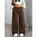 High Waist Drapey Loose Straight Leg Wide Leg Pants + Pants