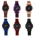 Douyin's same style starry sky female student Korean watch trendy magnet Milan mesh strap watch dropshipping