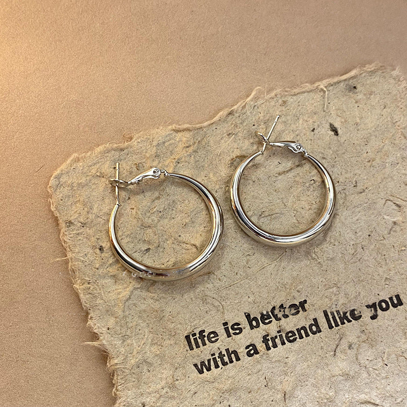 Rhinestone Cross Round Statement Earrings - view 11