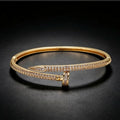 Card Home Classic Stud Bangle Light Luxury Western Fashionable Elegant Hand Jewelry Factory Direct Bestseller Open End Bracelet Jewelry