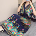 Women's Chinese French Short Sleeve V-Neck Printed Dress + Skirt 2026 - 1-1#