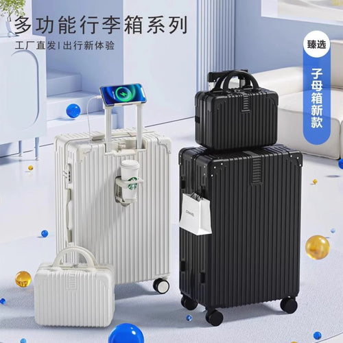 行李箱女网红复古20寸小型旅行拉杆箱万向轮24寸学生皮箱结实耐用