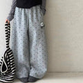 Girls' Curved-Leg Wide Sweatpants