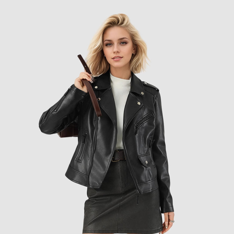 Women's Fall Fashion Waist-Tie Fitted Jacket 2026 | Trendy Jacket - Black