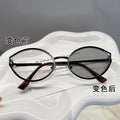 Sunglasses Premium Fashionable UV-Proof Overseas Export Sunglasses Western Cat-Eye Personality Light Color Sunglasses