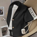 Women's Summer Office Petite Short Sleeve Cropped Blazer 2026 - Off White Short Sleeve