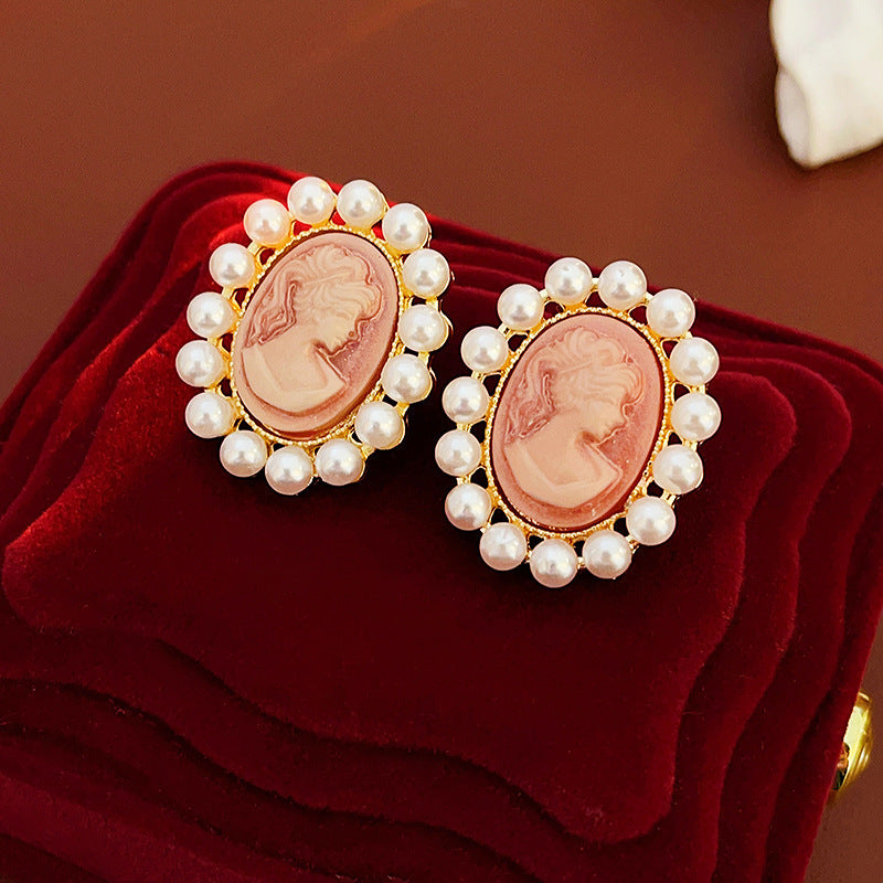 Oval Crystal Vintage Stud Earrings - view 11