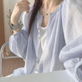 Summer Korean Long Sleeve Sun-Protection Lightweight Loose Cardigan + Shirt + Jacket