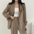 Women's Fall Professional Fashion Blazer + Pants 2-Piece Set 2026 - Sky Blue