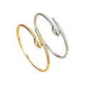 Overseas Western Light Luxury Snake Shape Bangle Fashionable Elegant Trendy Cubic Zirconia Bracelet Design Style Niche Premium Hand Jewelry