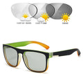 731 Sunglasses Iridescent Photochromic Night Vision Lens Sunglasses Western Outdoor Riding Elastic Paint Men Polarized Sunglasses