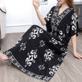 Women's Chinese French Short Sleeve V-Neck Printed Dress + Skirt 2026 - 1-1#