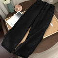 Korean Retro High Waist Loose Wide Leg Straight Leg Pants
