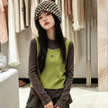 Girls' Solid Base Layer Vest Flap Back Wide-Leg Pants Set