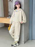 Girls' Casual Hoodie & Sweatpants Set