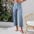 Retro High Waist Loose Wide Leg Straight Leg Pants