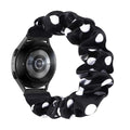 For Samsung Bracelet 20mm / 22mm Large Cord Flower Print Hair Tie Fashionable Personality Samsung Smart Watch With