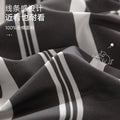 北欧风极简全棉床上四件套纯棉被套床单人学生宿舍床品条纹三件套
