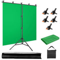 Photography T-shaped background stand 2*1.5 meters T-shaped 150*200CM background curtain set Live broadcast green screen equipment