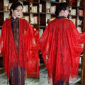 Women's Ethnic Shawl + Cape 2026 - Red