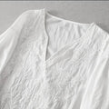 White Heavy Embroidery Breathable Long Dress, 2026 Summer New