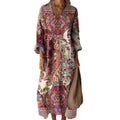 Y2K V-Neck Long Sleeve Print Dress - Fashion Trendy Spring Summer Dress Women