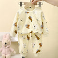 children's underwear pure cotton set autumn new boys' autumn clothes and long johns baby pajamas gir