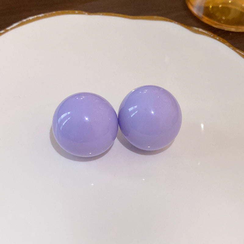 Korean Geometric Ball Stud Earrings - view 9