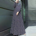 Women's Casual Comfortable Long Sleeve Polka Dot Loose Long Dress 2026 - White