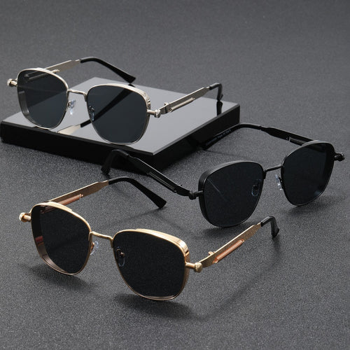 Metal Punk Men Sunglasses Premium Face-Slimming UV-Proof Personality Sunglasses Personality Breeze Trendy Sunshade Glasses